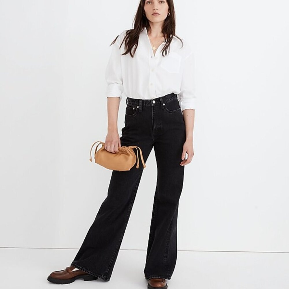 MADEWELL baggy flare jeans in lunar wash (sz25)